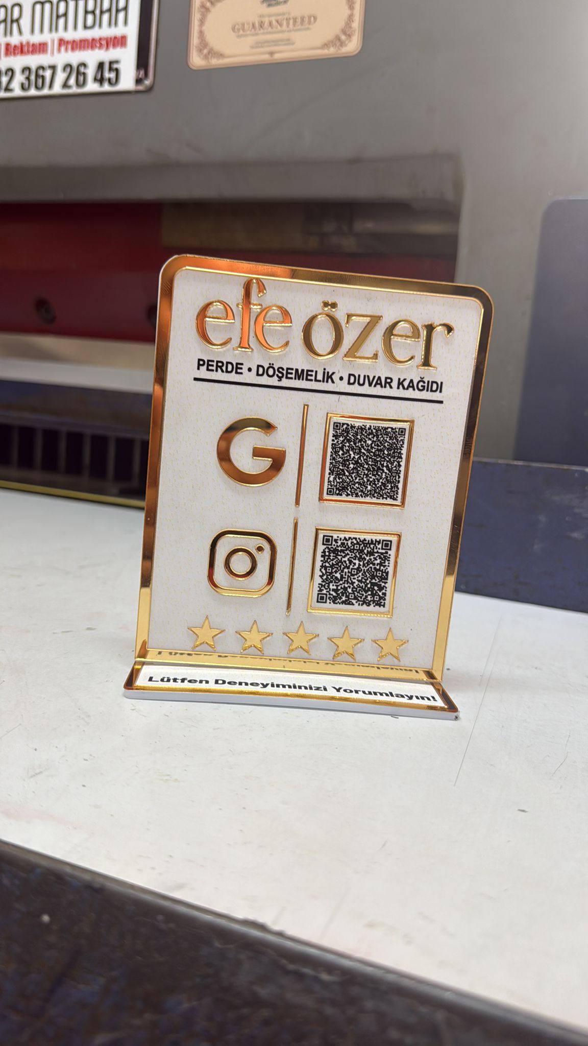 Google Yorum Levhası | Pleksi Üzeri Pleksi Sıvama